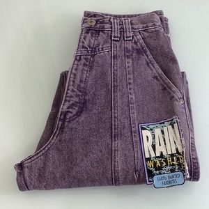 VGT Wrangler Silverlake Rain Wash rib cage flat front purple jeans Size 3/4 NWT